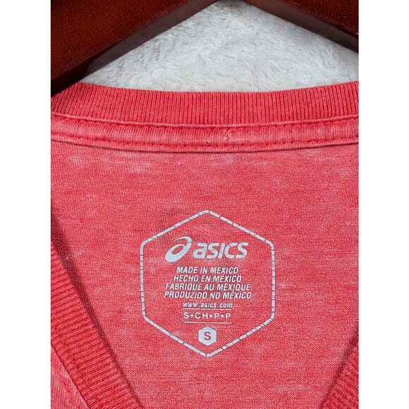 ASICS Tokyo Running Shirt Red Crew Neck Faded T Men’s Size L - Picture 3 of 6